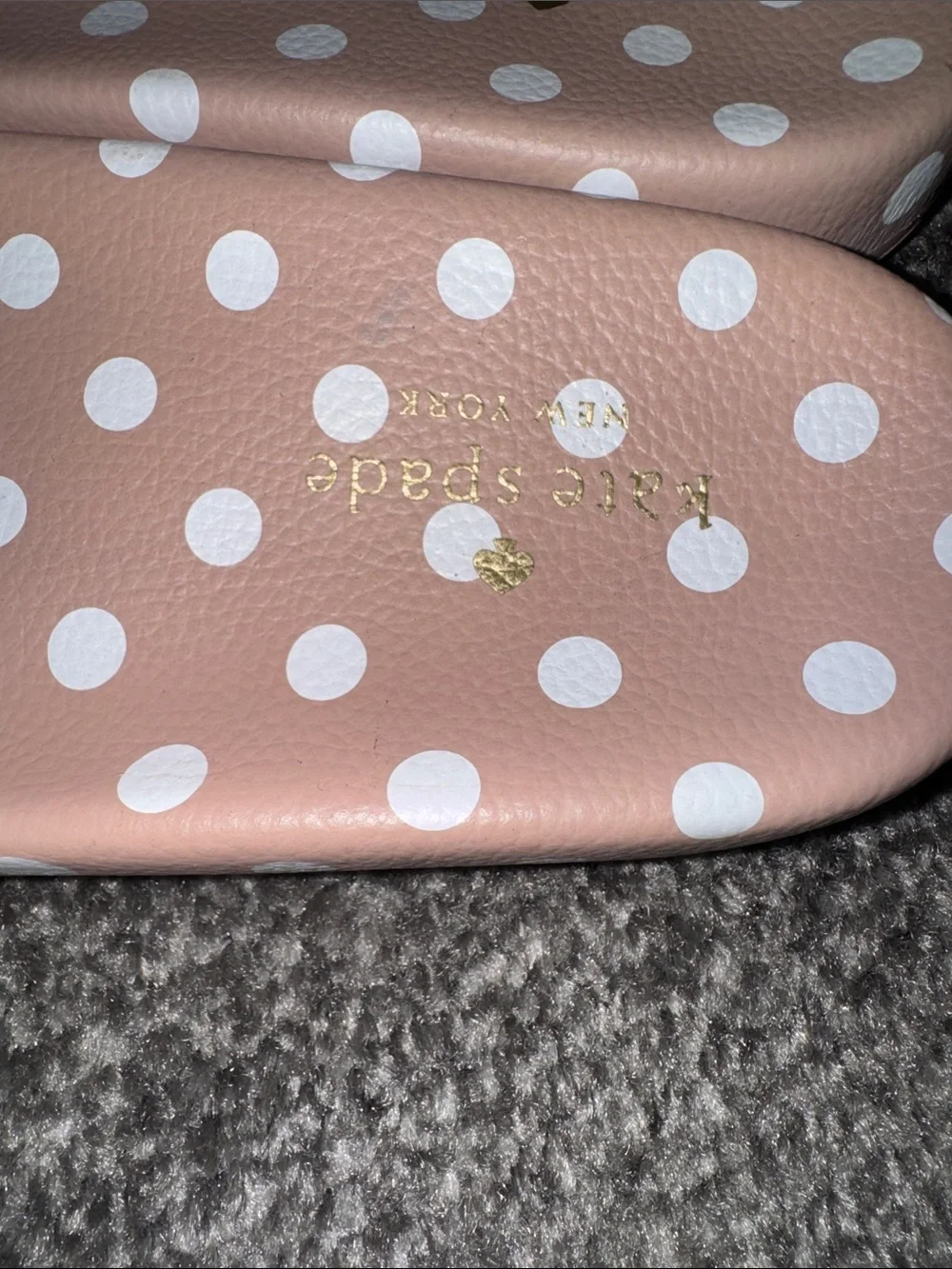 kate spade Pink Polka Dot Slide Sandals